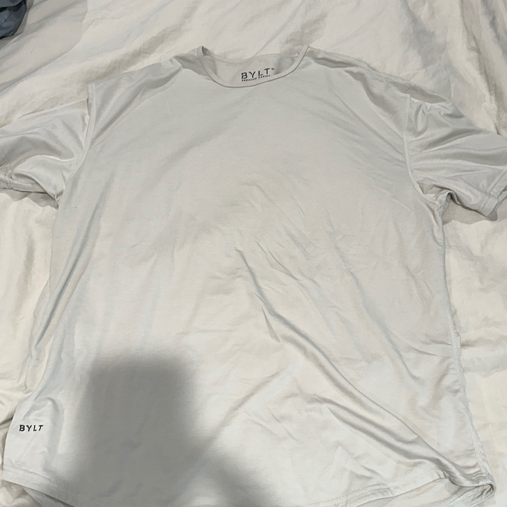 Beige Bylt Basics Drop Cut S/S Bylt Blend T Shirt - image 1